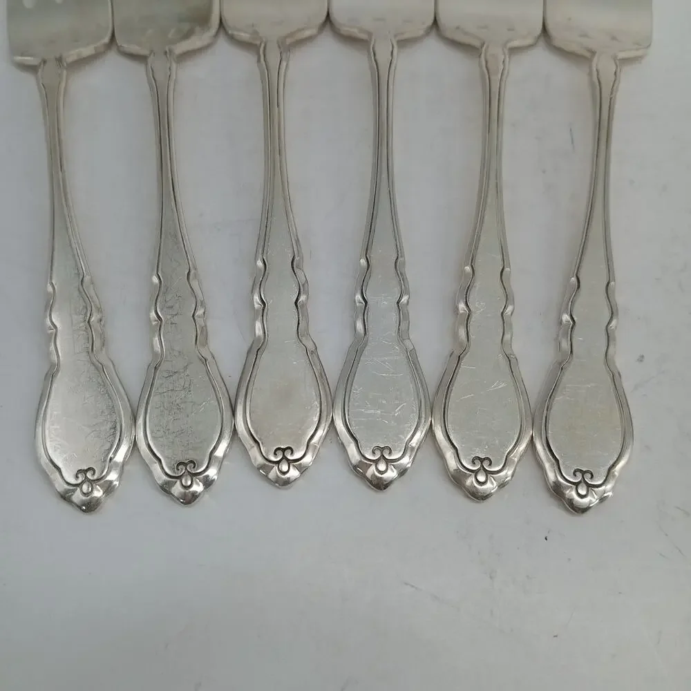 6X SF Rogers Oneida ALOUETTE Silverplate Salad Forks 1978